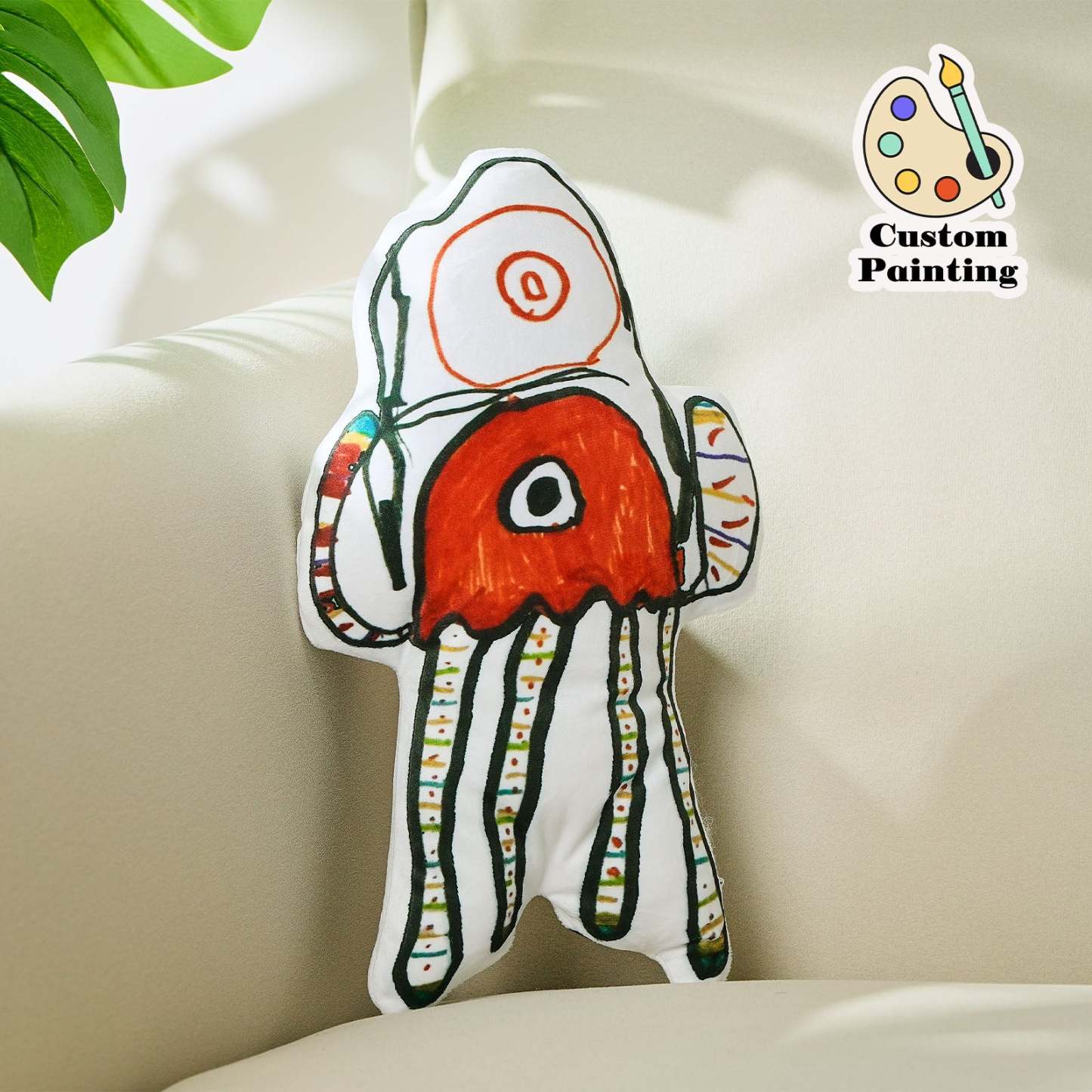 Custom Kids Hand Drawing Artwork Picture Pillow Gifts for Kids - MyPhotoBoxerUk