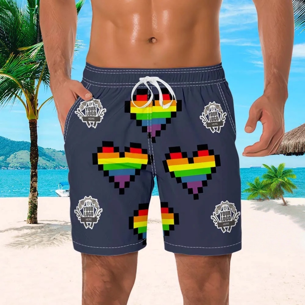 Custom Men's Mash Photo Swim Trunk with Your Logo