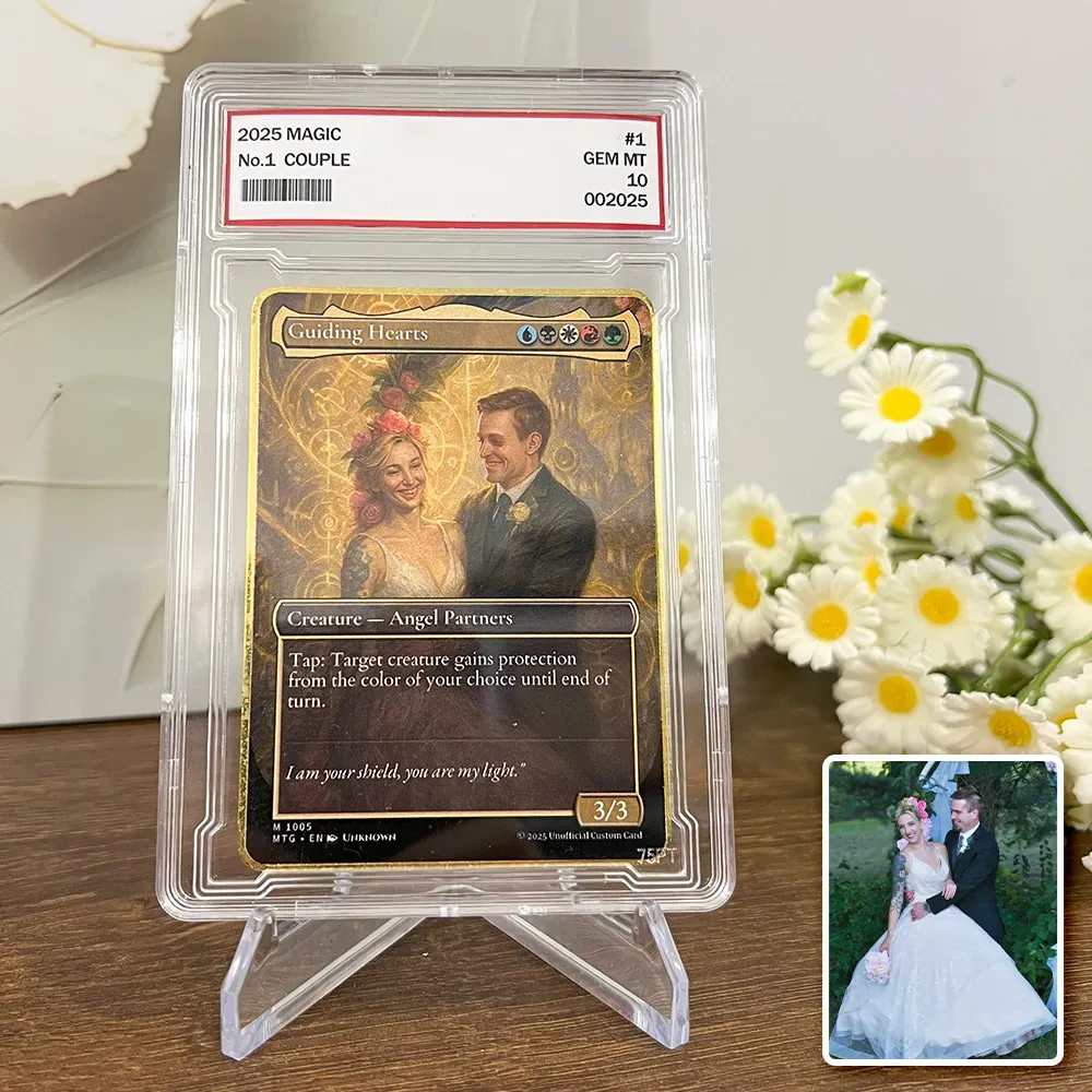 Custom Anime Couples Magic Card Personalized Photo Magic Anime Card Anniversary Gift for Couples - MyPhotoBoxerUk