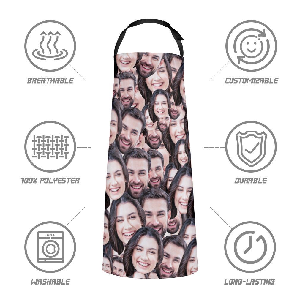Personalised Face Funny Cooking Apron Gift For Mom