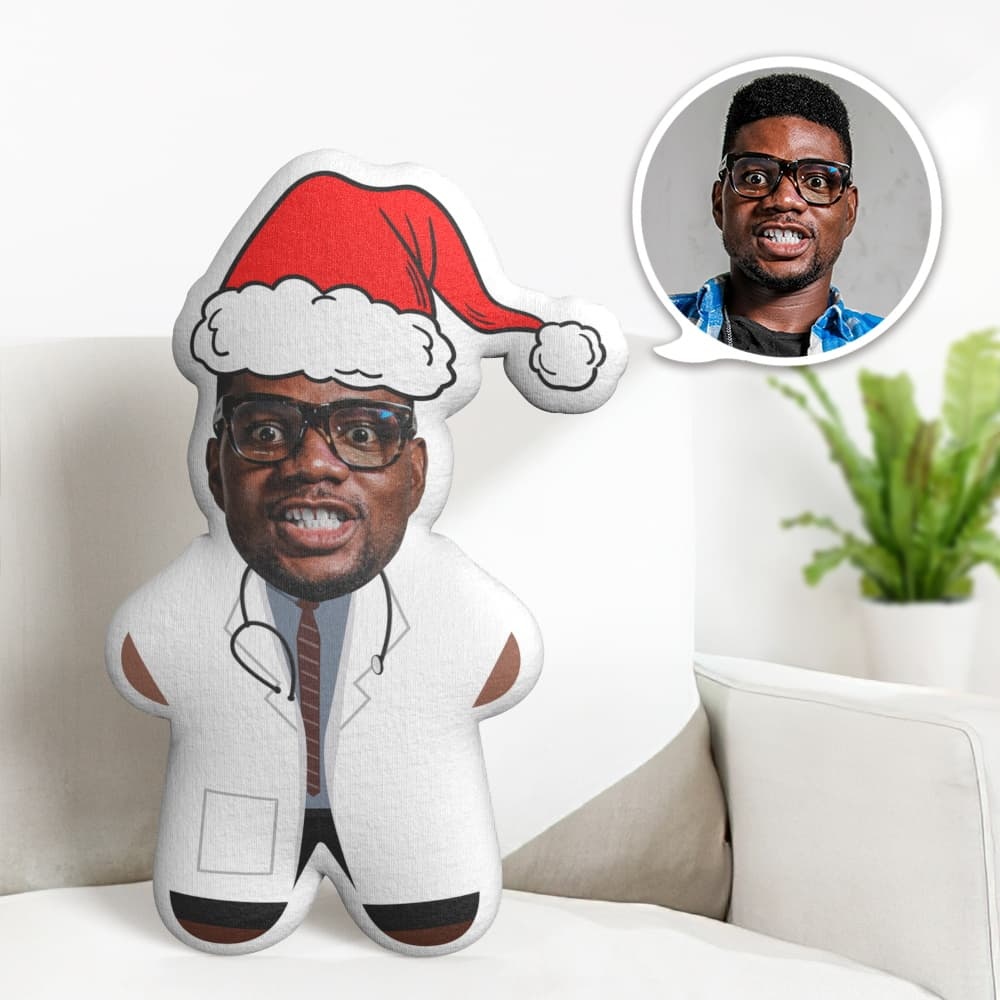 Christmas Gift Custom Doctor Minime Throw Pillow Custom Doctor Pillow Personalized Photo Minime Pillow - Get Photo Blanket