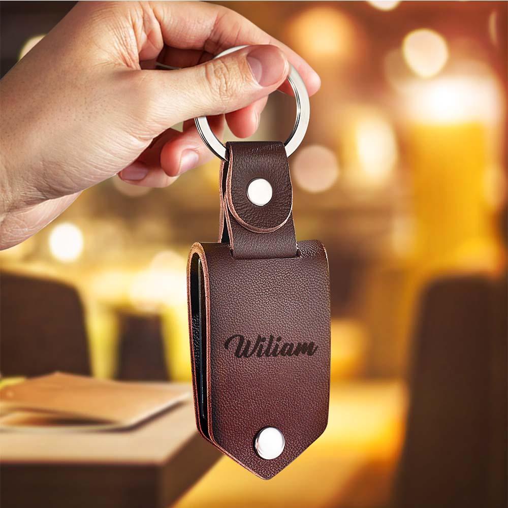 Custom Leather Cartoon Animation Picture Keychain - MyPhotoBoxerUk