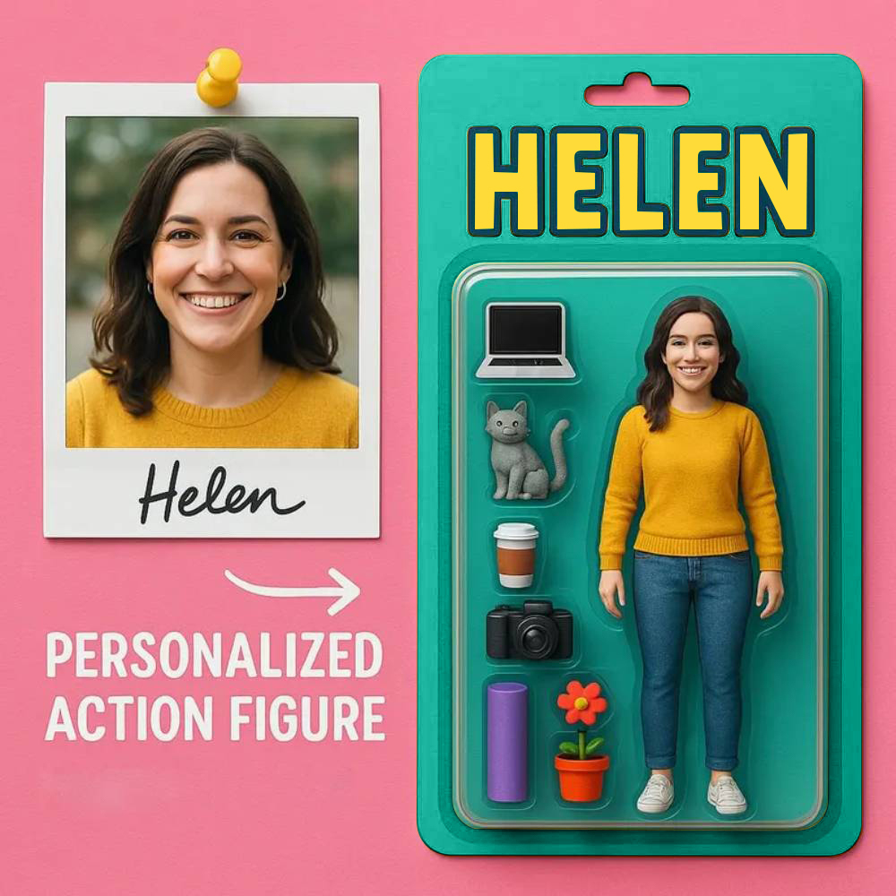Custom Action Figure Pack Packaging Toy Box Style Art Gift Personalized Acrylic Car Hanger