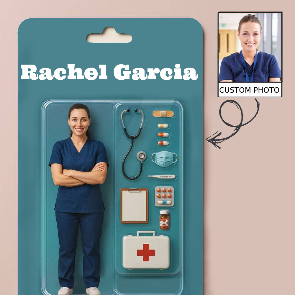 Custom Action Figure Pack Packaging Toy Box Style Art Gift Personalized Acrylic Car Hanger