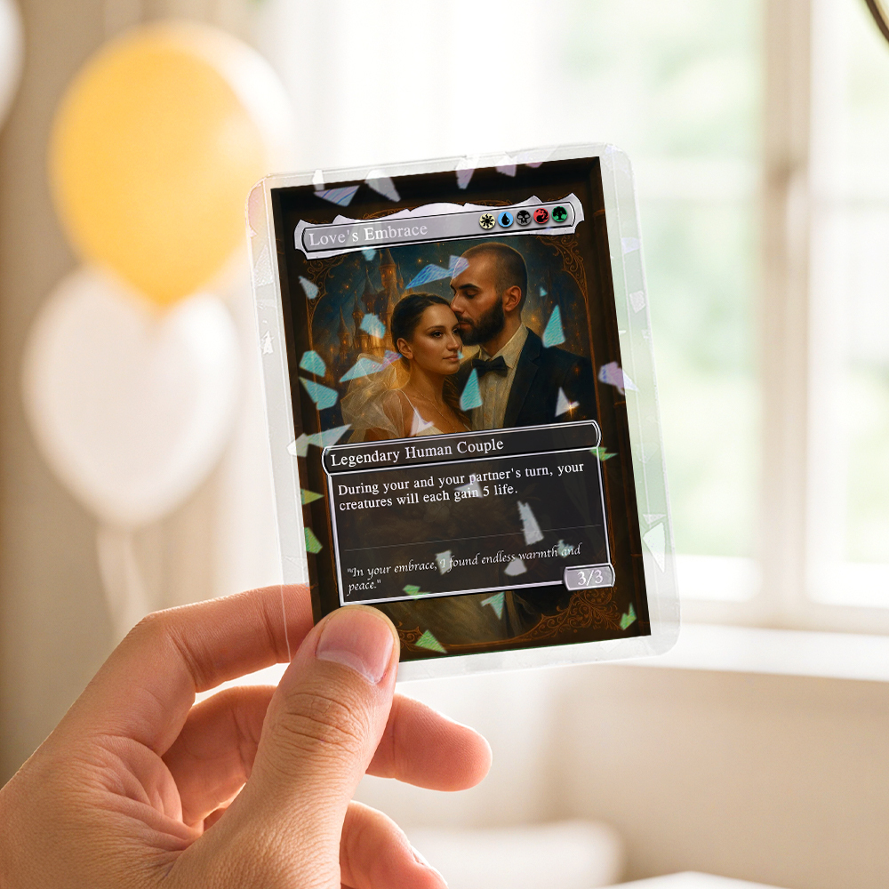 Custom Anime Couples Magic Card Personalized Photo Magic Anime Card Anniversary Gift for Couples - MyPhotoBoxerUk