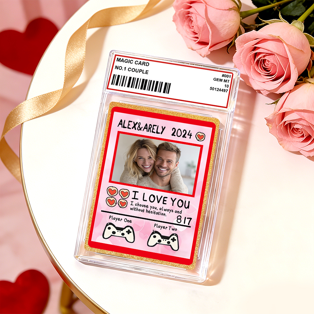 Personalized Valentine’s Day Power Couple Card, Custom Anniversary Card Couple Photo Anime Style, Best Valentine's Day Gift for Lover - MyPhotoBoxerUk