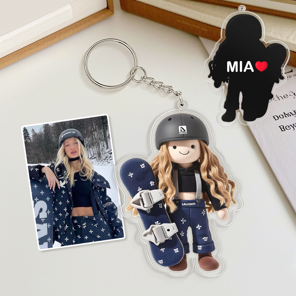 Custom Jelly Stuffed Toy Style Acrylic Keychain Custom Design Best Gift for Her