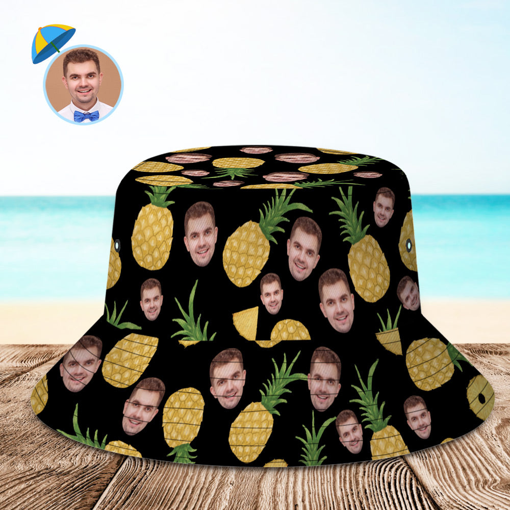 Custom Face Bucket Hat Unisex Personalised Photo Summer Cap Hiking Beach Hats