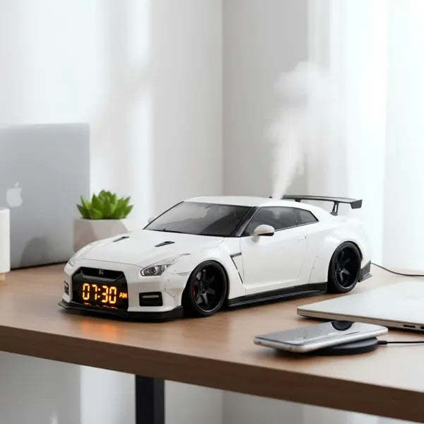 Hypercar Engine Alarm Clock with Realistic Light & Sound Effects Sport Car Décor - MyPhotoBoxerUk
