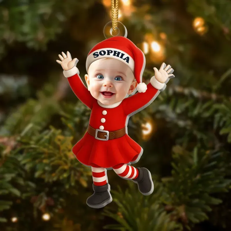 Personalized Family Christmas Ornament, Funny Custom Face Ornament, Holiday Tree Decoration, Christmas Gift for Families - MyPhotoBoxerUk
