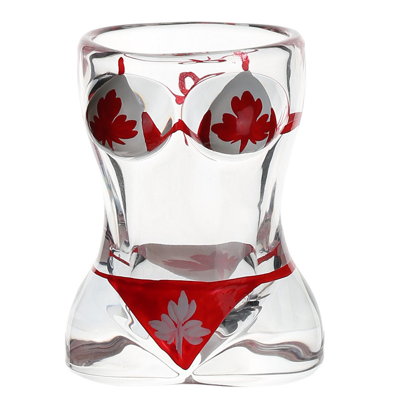 Bikini Beauty Shot Glass Liquor Glass Human Bikini Pattern Funny Gift