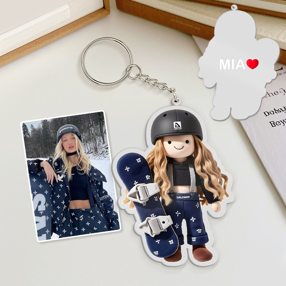 Custom Jelly Stuffed Toy Style Acrylic Keychain Custom Design Best Gift for Her