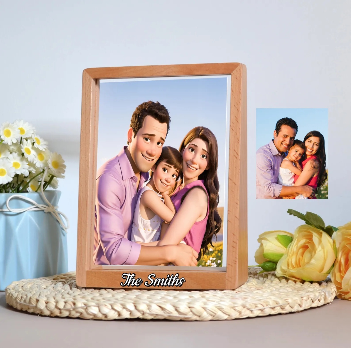 Personalized Cartoon Portrait Custom Pixar Style Portrait Photos Cartoon Couple Portrait Family Portrait