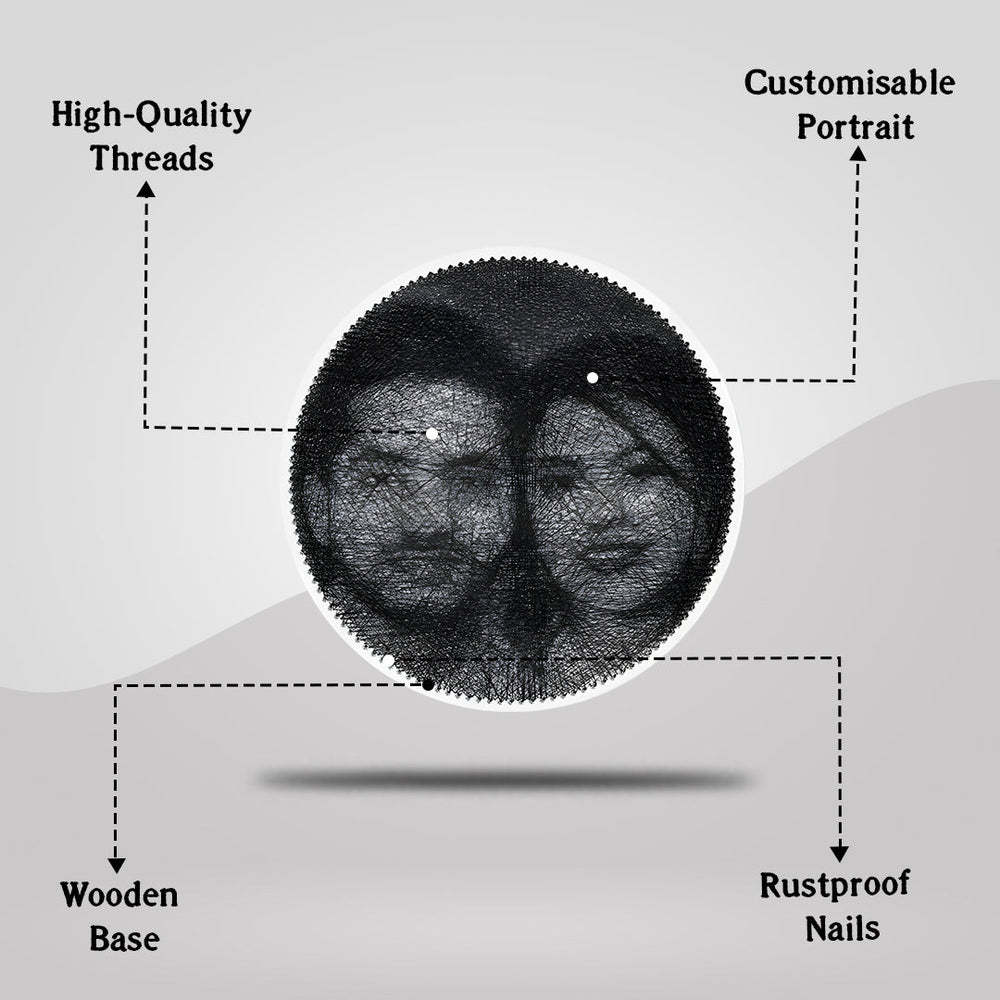 Kit De Portrait En Fil Personnalisé Avec Photo. Créez Votre Propre Tableau En Fil Unique Grâce À Notre Kit Diy. Décoration Murale À Faire Soi-même. Cadeau Fait Main. - MaPhotocaleconFr