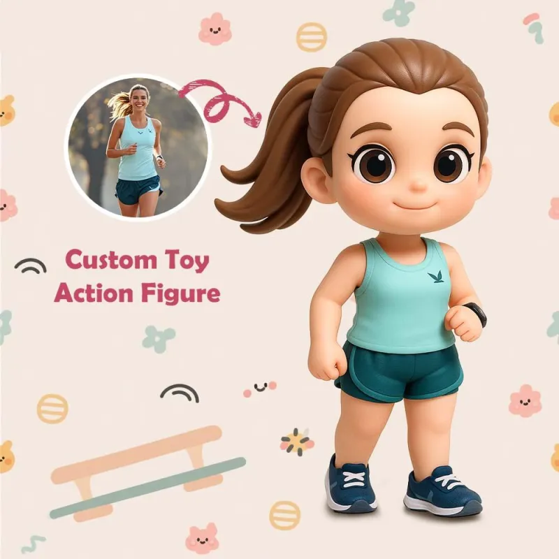 Figurine Articulée 3d Personnalisée À Partir De Votre Photo. Jouet Personnalisé Pour Personne Active. Cadeau Idéal Pour Les Amateurs De Sport.