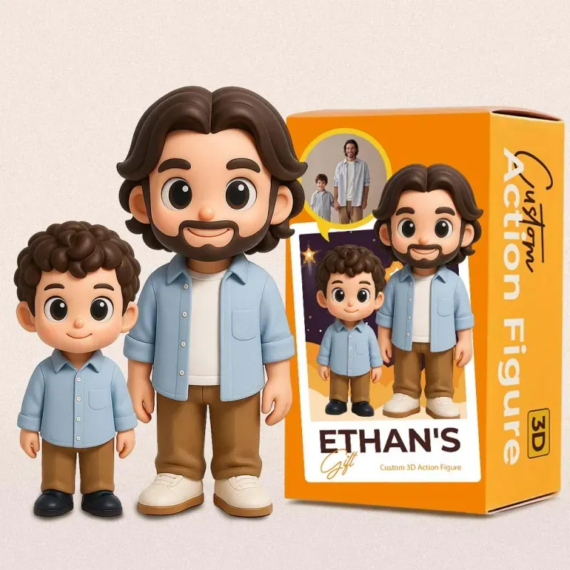 Figurine Personnalisée À Partir De Votre Photo - Cadeau Idéal Pour Papa - MaPhotocaleconFr