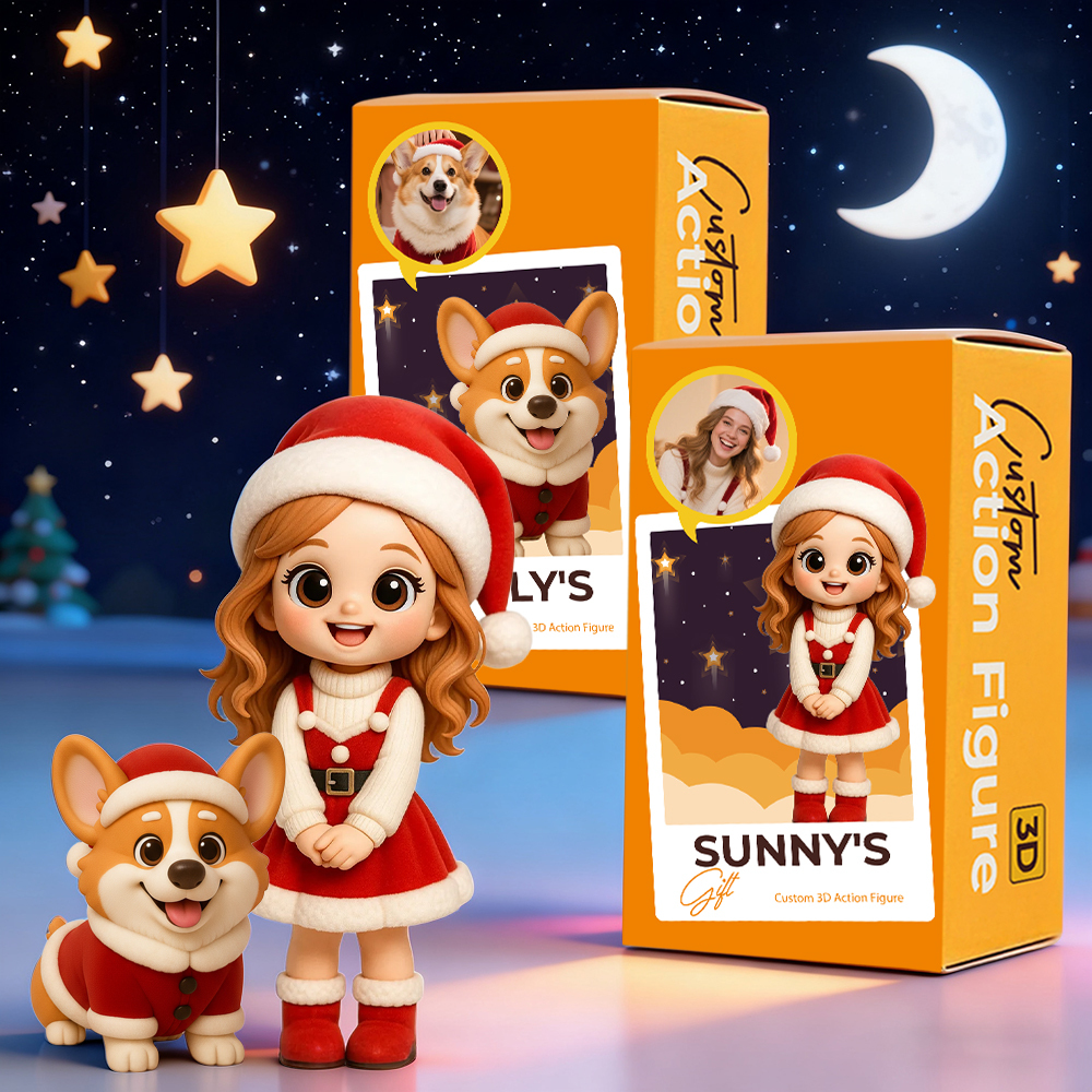 Figurine 3d Personnalisée À Partir D'une Photo Mini Poupée Artisanale Cadeau De Noël Pour Vos Proches - MaPhotocaleconFr