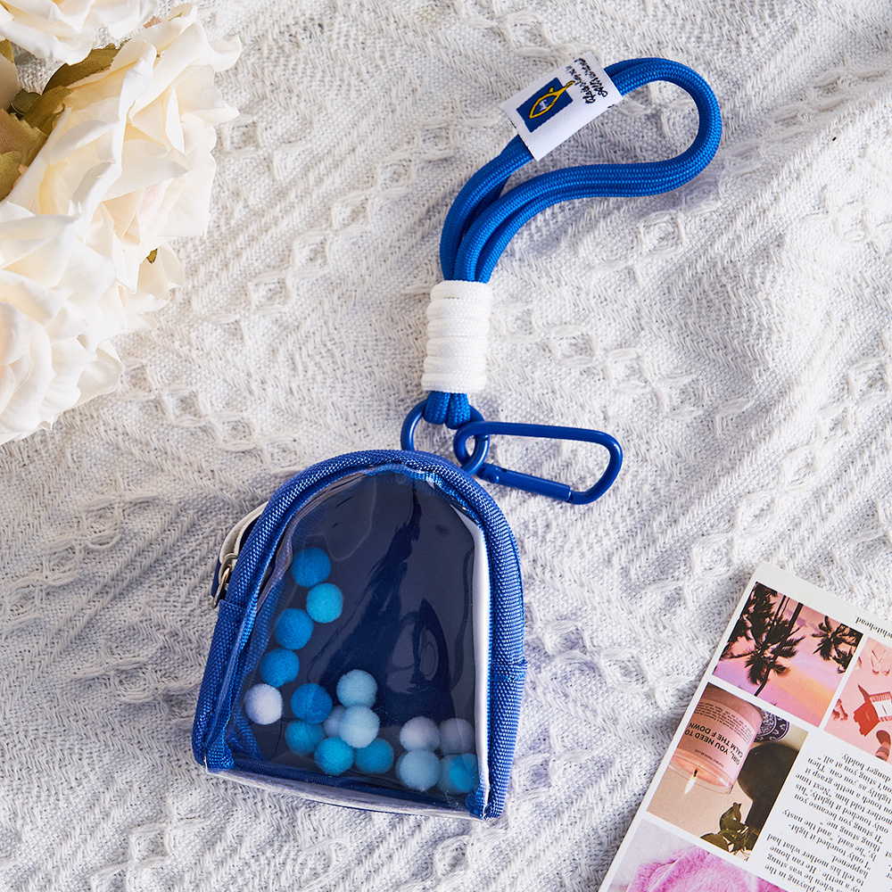 (taille 4/6/8) Breloque De Sac En Tissu Coloré 3d, Sac De Figurine De Promenade Bleu - MaPhotocaleconFr