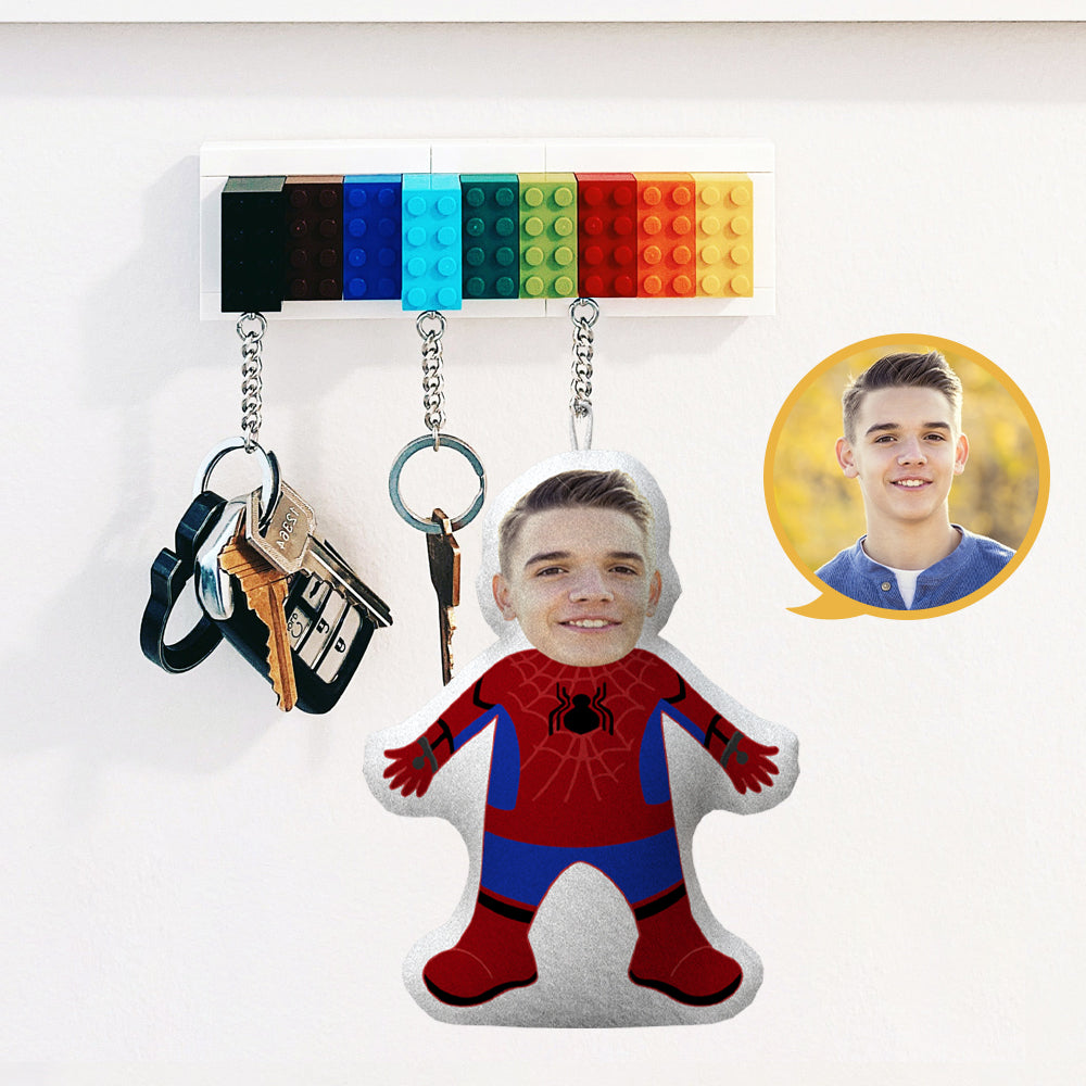 Porte-clés Coussin Minime Spiderman Personnalisé - MaPhotocaleconFr