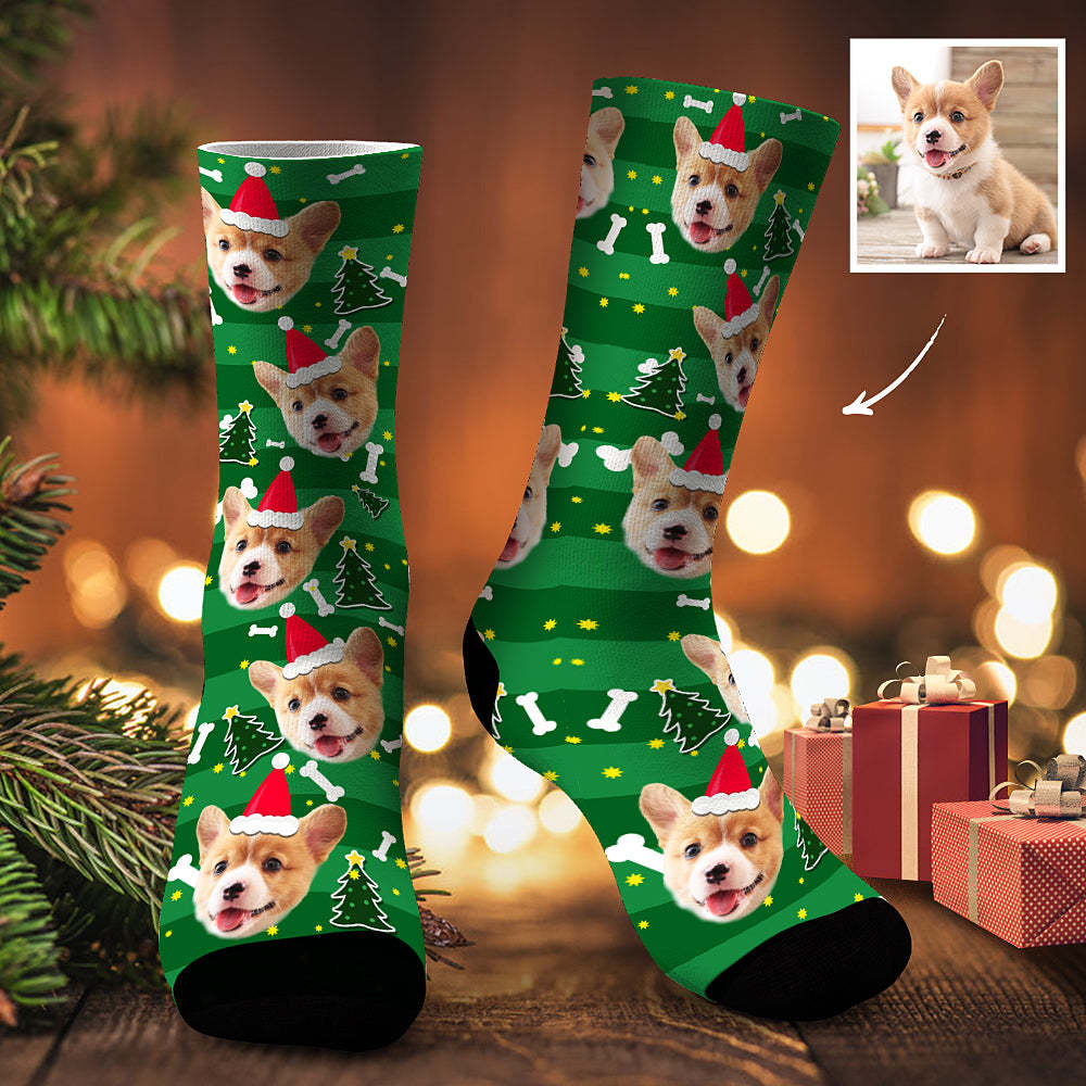 Chaussettes De Noël Personnalisées Pour Chien - MaPhotocaleconFr