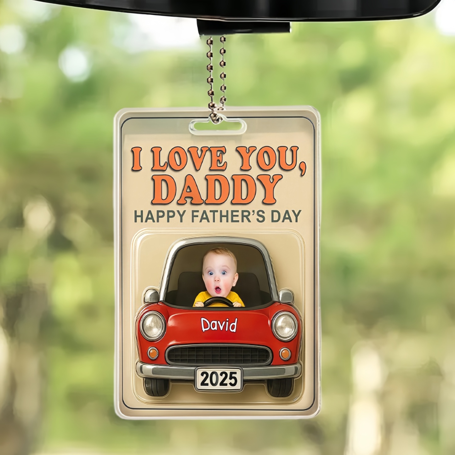 Cadeau Personnalisé Pour La Fête Des Pères, Cintre De Voiture En Acrylique, Figurine De Voiture, Visage De Bébé, Cadeau Pour Nouveau Papa, Cadeau Pour Grand-père, Meilleur Papa