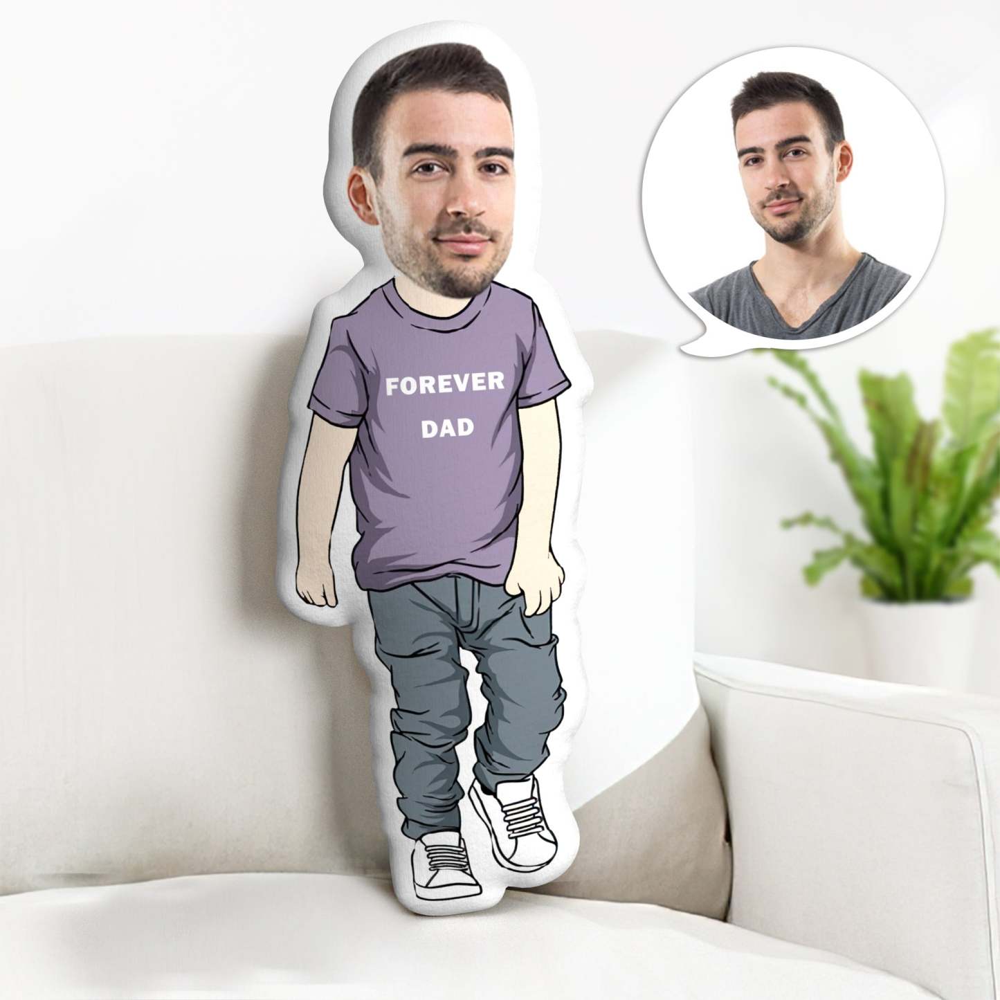 Cadeaux Pour La Fête Des Pères Coussin Décoratif Minime Personnalisé Cadeaux Pour Papa - MaPhotocaleconFr