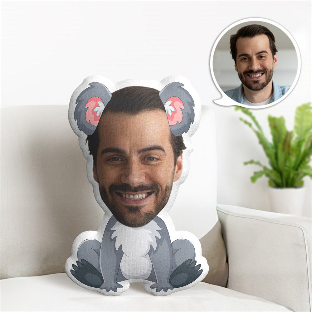 Coussin Personnalisé Avec Photo, Peluche Animal, Coussin Koala Minime, Cadeau Pour Lui - MaPhotocaleconFr