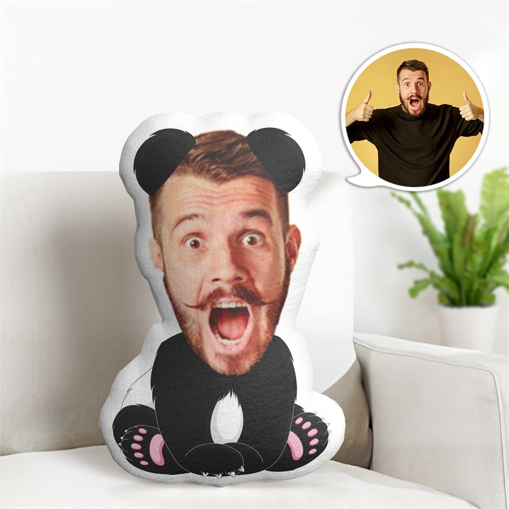 Coussin Photo Personnalisé Avec Peluche Animal, Panda Minime, Cadeau Pour Lui - MaPhotocaleconFr