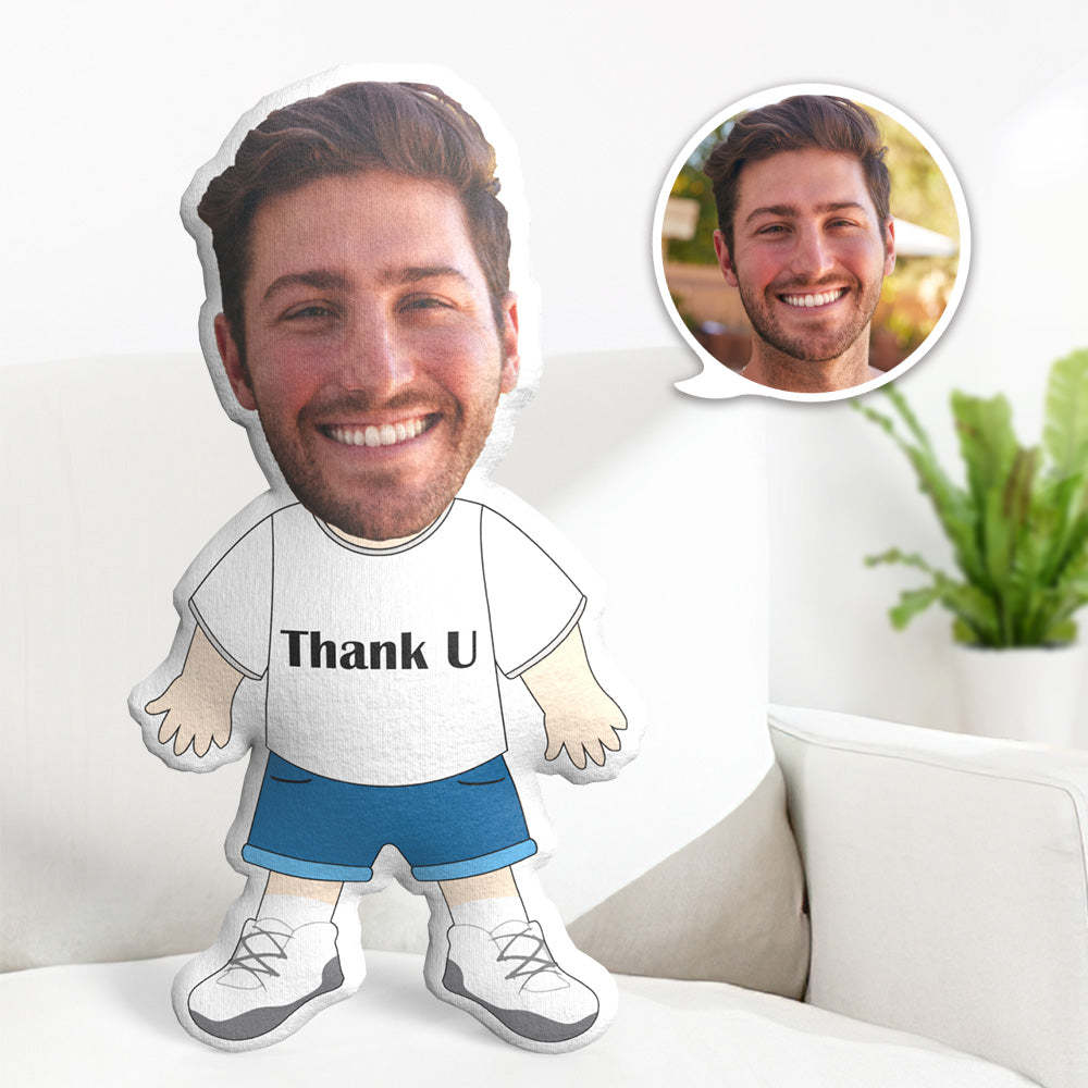 Mon Coussin Visage, Coussin Photo Personnalisé, Coussin Minime Personnalisé, Coussin Message, Cadeaux Pour Elle - Merci - MaPhotocaleconFr