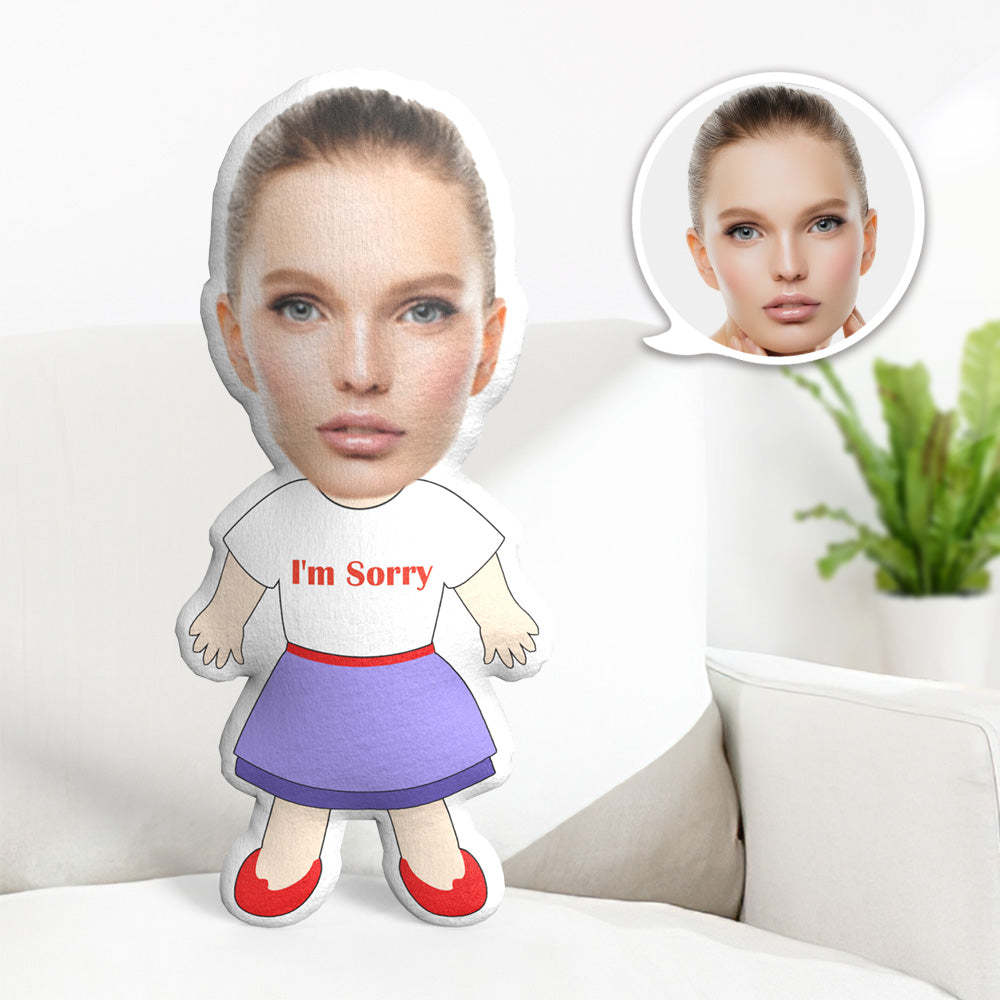 Coussin Photo Personnalisé Mon Visage Coussin Minime Personnalisé Coussin Message Cadeaux Pour Lui - Je Suis Désolé - MaPhotocaleconFr