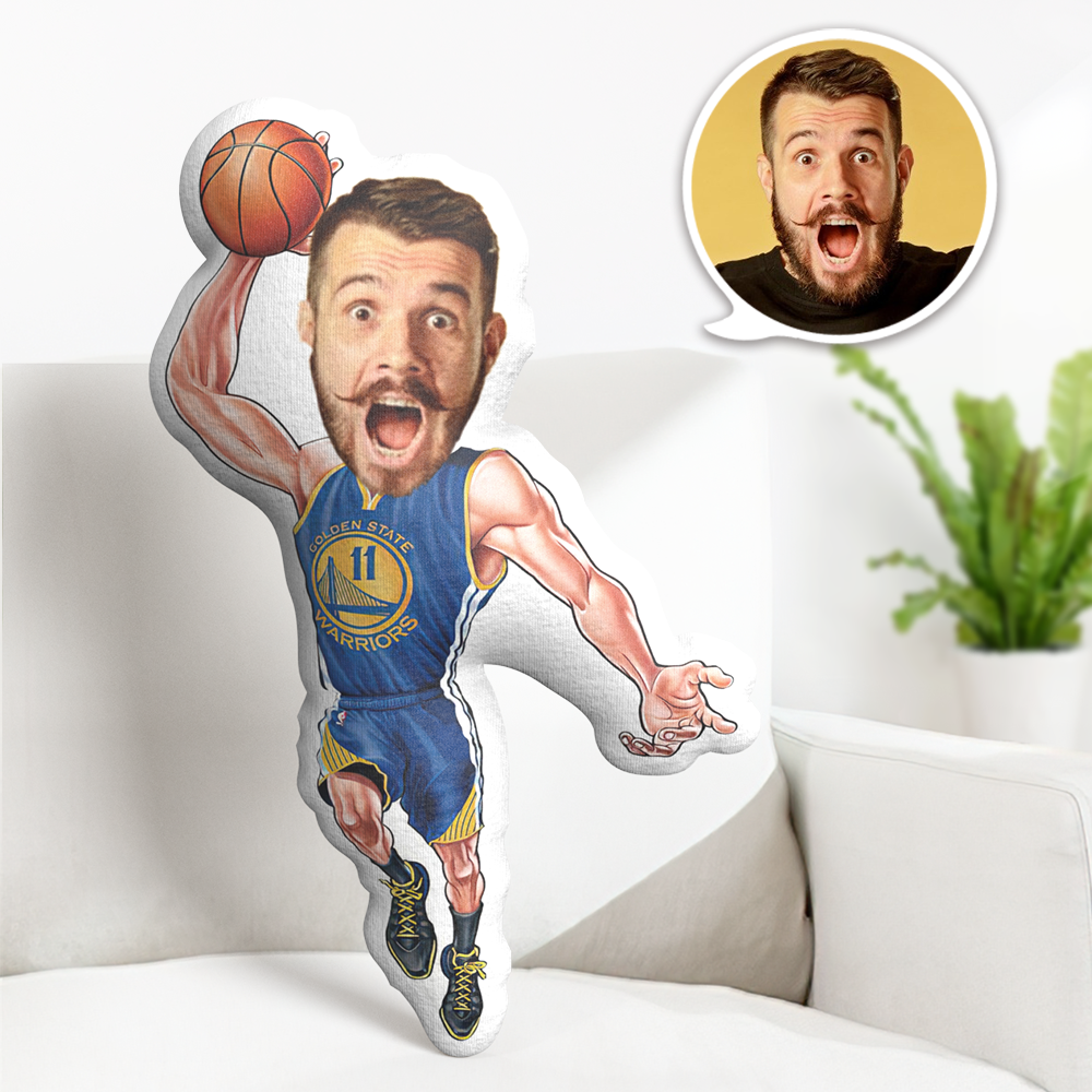 Coussin Personnalisé Avec Visage, Poupée Minime, Cadeau Pour Lui, Cadeau Minime Sur Le Thème Du Sport - MaPhotocaleconFr