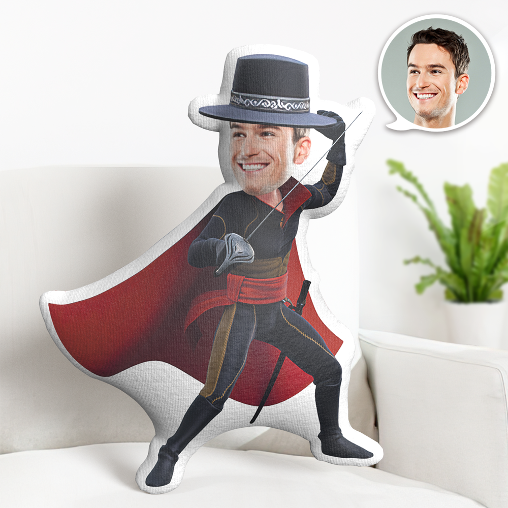 Oreiller Personnalisé Pour Le Visage Poupée Personnalisée Zorro Doll Minime Cadeaux D’oreiller Pour Lui - MaPhotocaleconFr