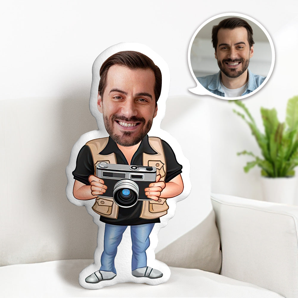 Coussin Visage Personnalisé, Poupée Photo, Mini-moi, Cadeaux Pour Lui - MaPhotocaleconFr