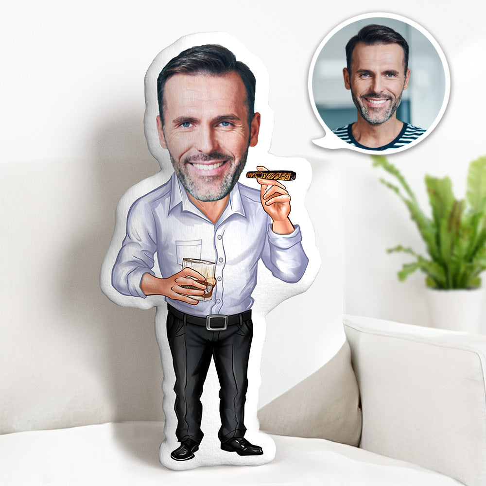Coussin Visage Personnalisé, Poupée À Visage Personnalisé, Poupée Minime, Cadeau Pour Lui - MaPhotocaleconFr