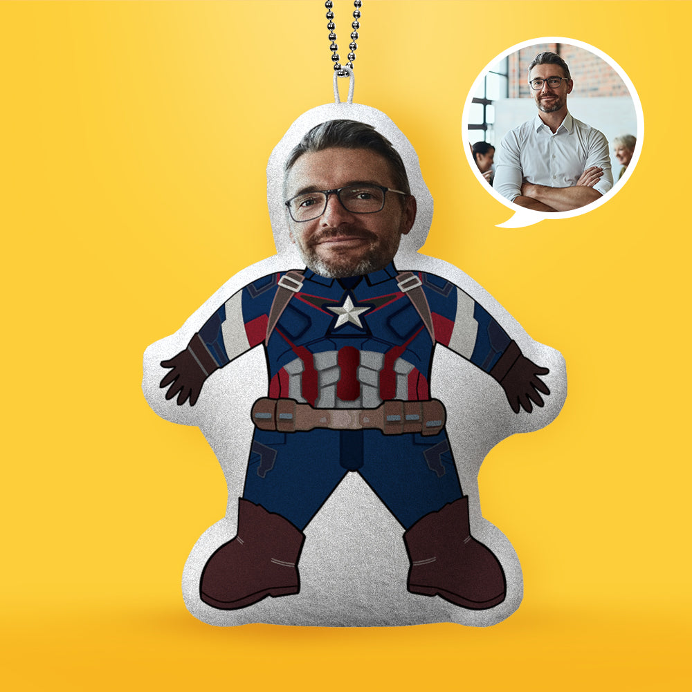 Porte-clés Oreiller Minime Captain America Personnalisé - MaPhotocaleconFr