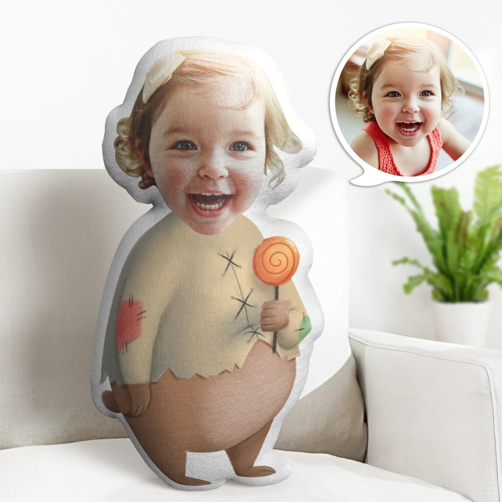 Cadeaux D'halloween Minime Coussin Décoratif Coussin Visage Personnalisé Cadeaux Poupée Ours - MaPhotocaleconFr