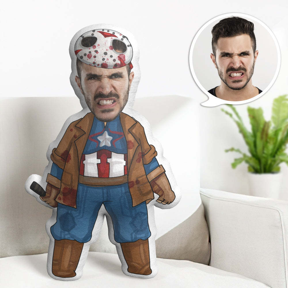 Personalized Face Minime Throw Pillow Custom Halloween Superman Minime Throw Pillow - Mug Personnalisé