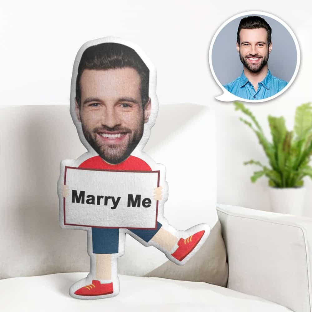 Coussin Visage Personnalisé « épouse-moi », Cadeau Idéal Pour La Saint-valentin. - MaPhotocaleconFr