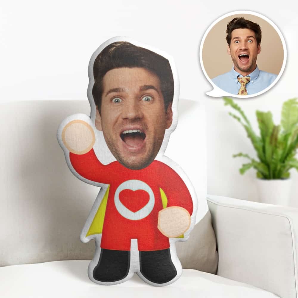 Cadeau De Saint-valentin Oreiller Personnalisé Pour Le Visage, Poupée Love Superman, Le Meilleur Cadeau Pour Les Amoureux - MaPhotocaleconFr