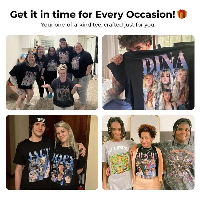 T-shirt photo personnalisé « Best Dad Ever », tee-shirt de collage de photos de bébé personnalisé pour papa, cadeau unique pour la fête des pères