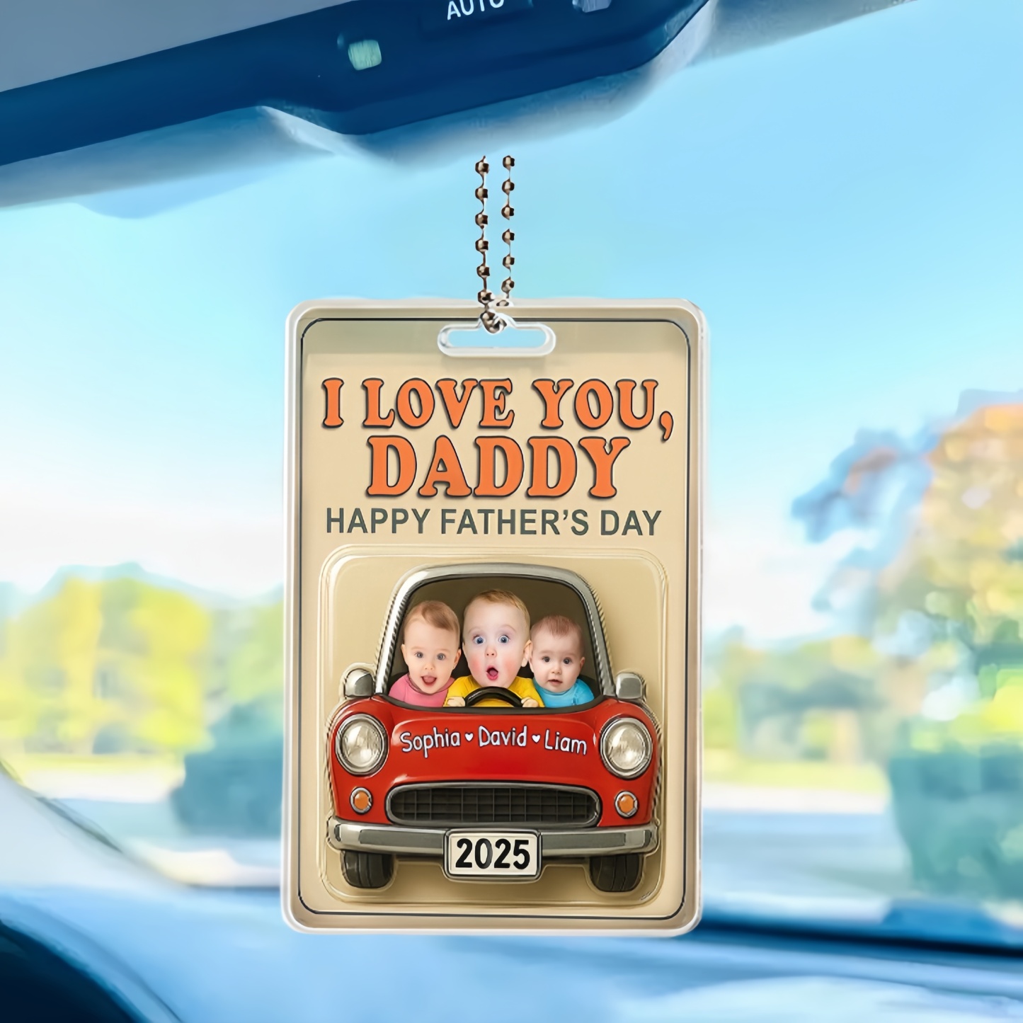 Cadeau Personnalisé Pour La Fête Des Pères, Cintre De Voiture En Acrylique, Figurine De Voiture, Visage De Bébé, Cadeau Pour Nouveau Papa, Cadeau Pour Grand-père, Meilleur Papa