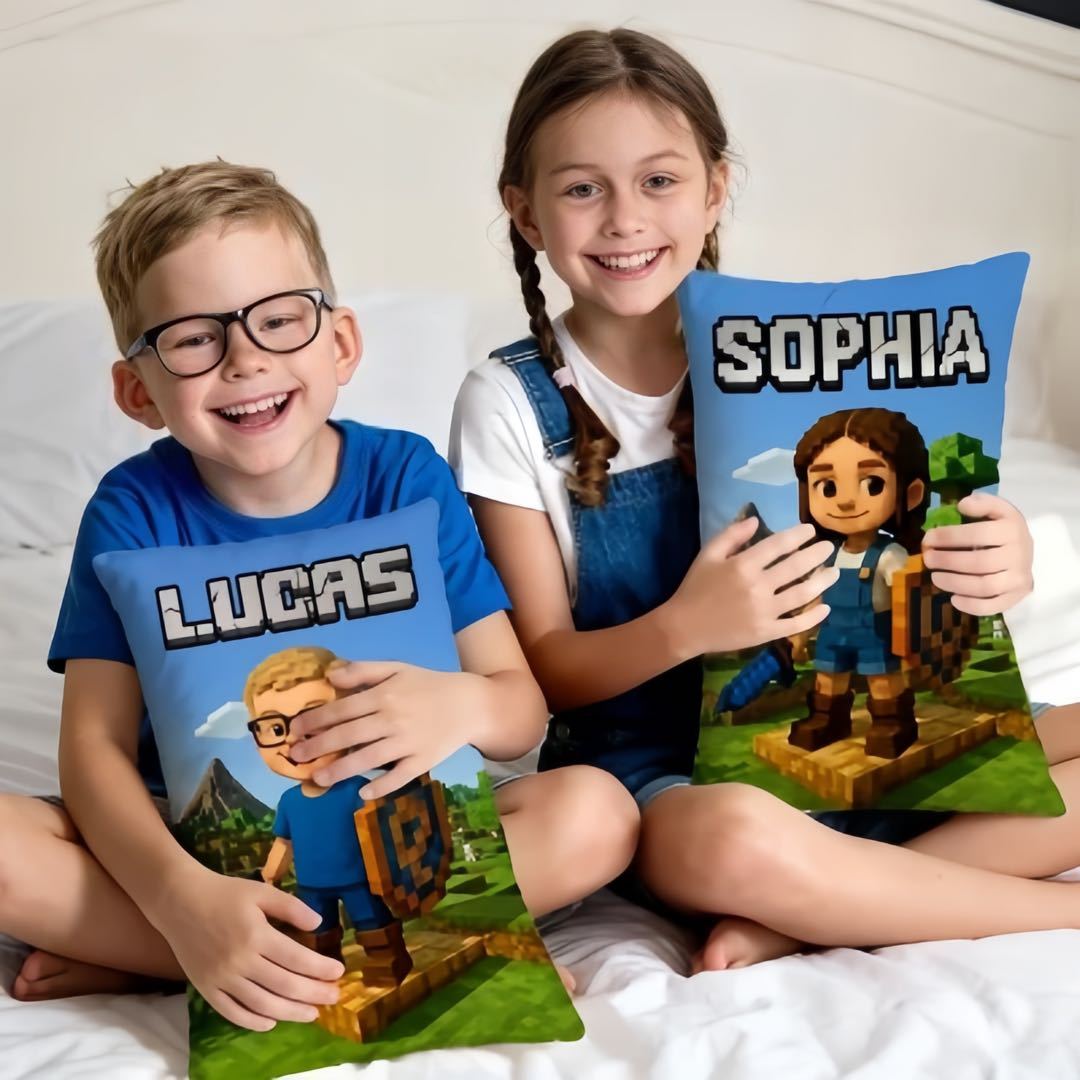 Oreiller Personnalisé De Style Pixel, Décoration Intérieure, Meilleur Cadeau De Vacances Pour La Famille