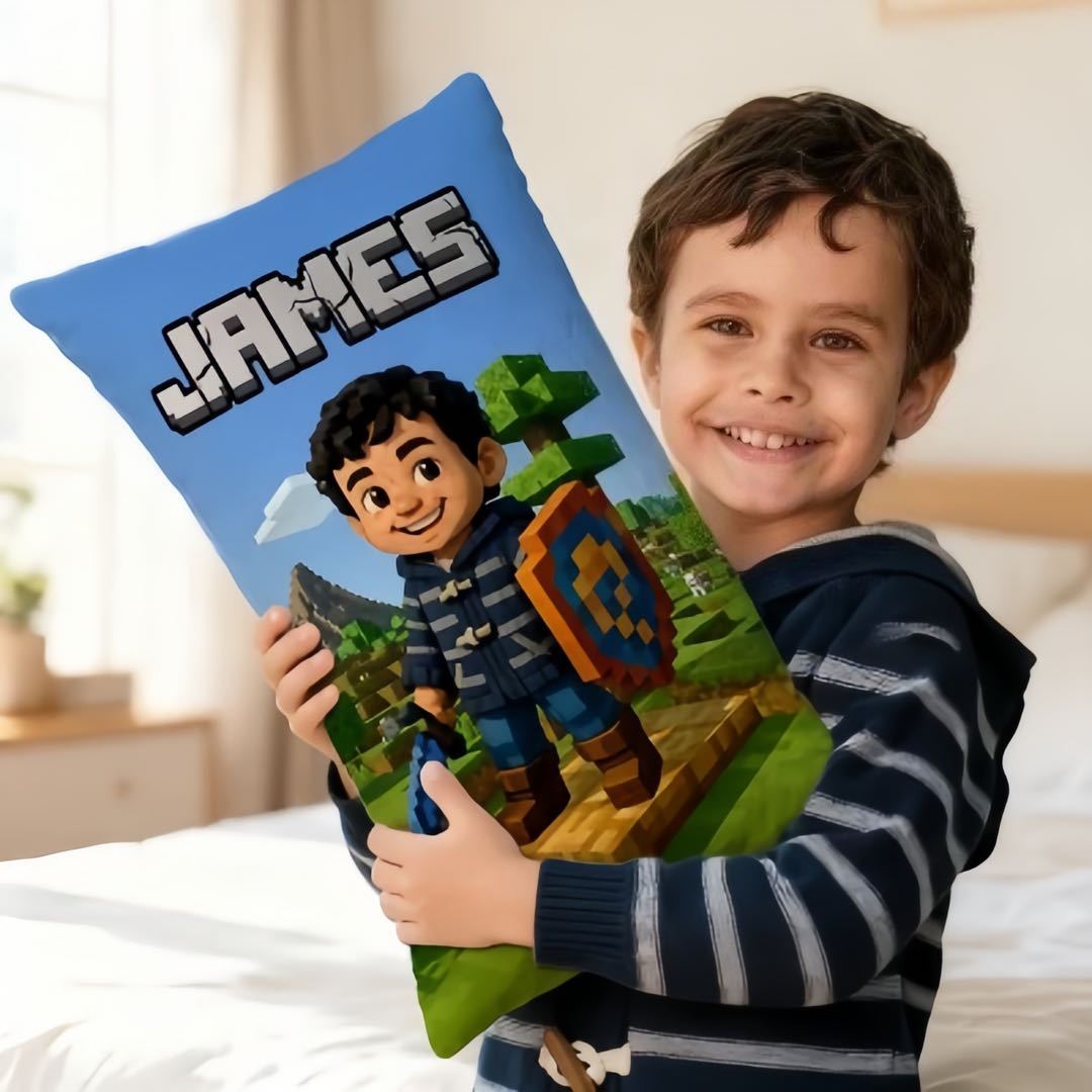 Oreiller Personnalisé De Style Pixel, Décoration Intérieure, Meilleur Cadeau De Vacances Pour La Famille