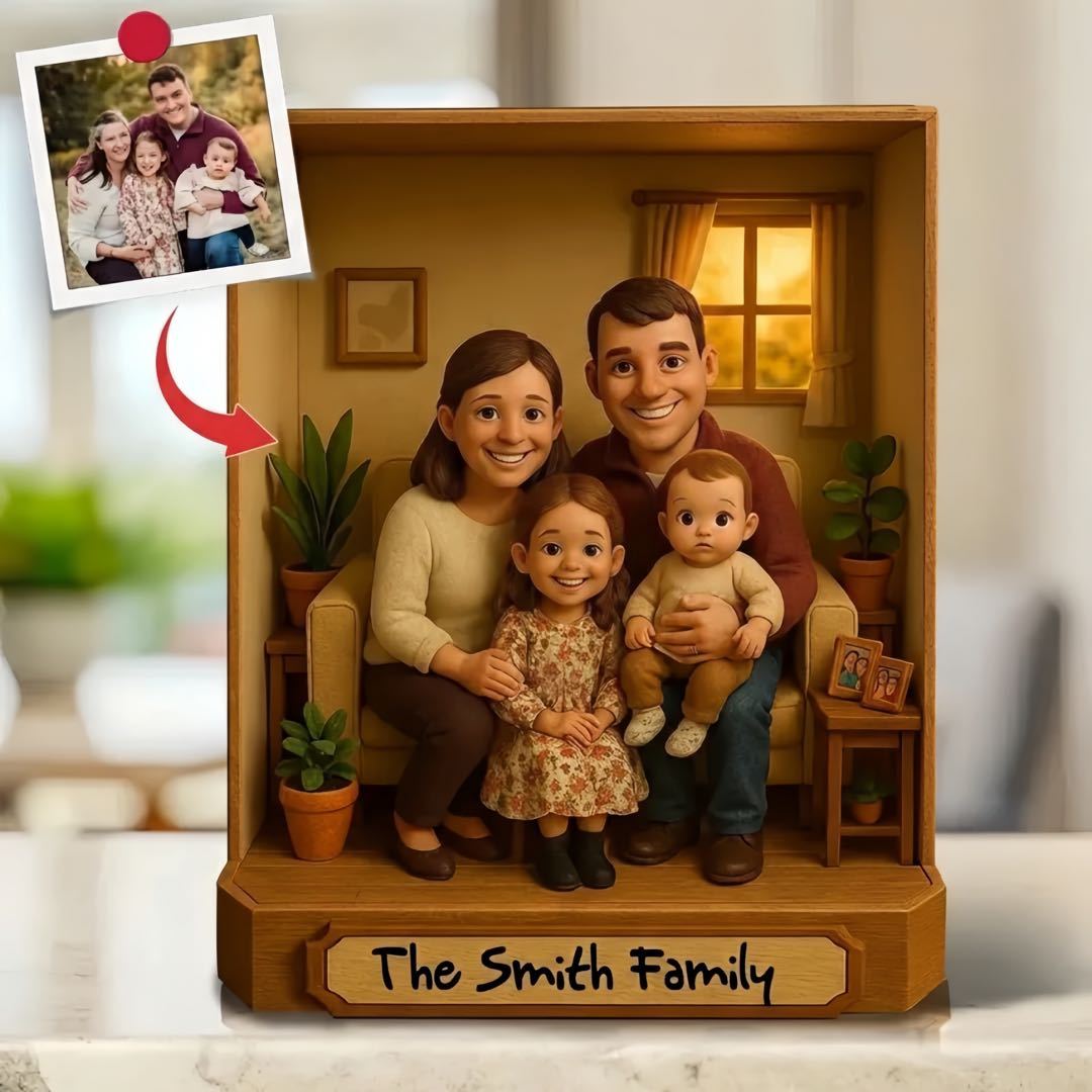 Plaque Photo De Famille Personnalisée En Acrylique, Cadeau Souvenir Unique Pour Vos Proches, Transformez Votre Photo De Famille Préférée En Un Magnifique Souvenir En Acrylique.