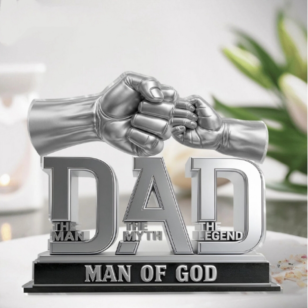 Plaque Acrylique Personnalisée En Forme De Personnalisé-Papa L'Homme Le Mythe La Légende