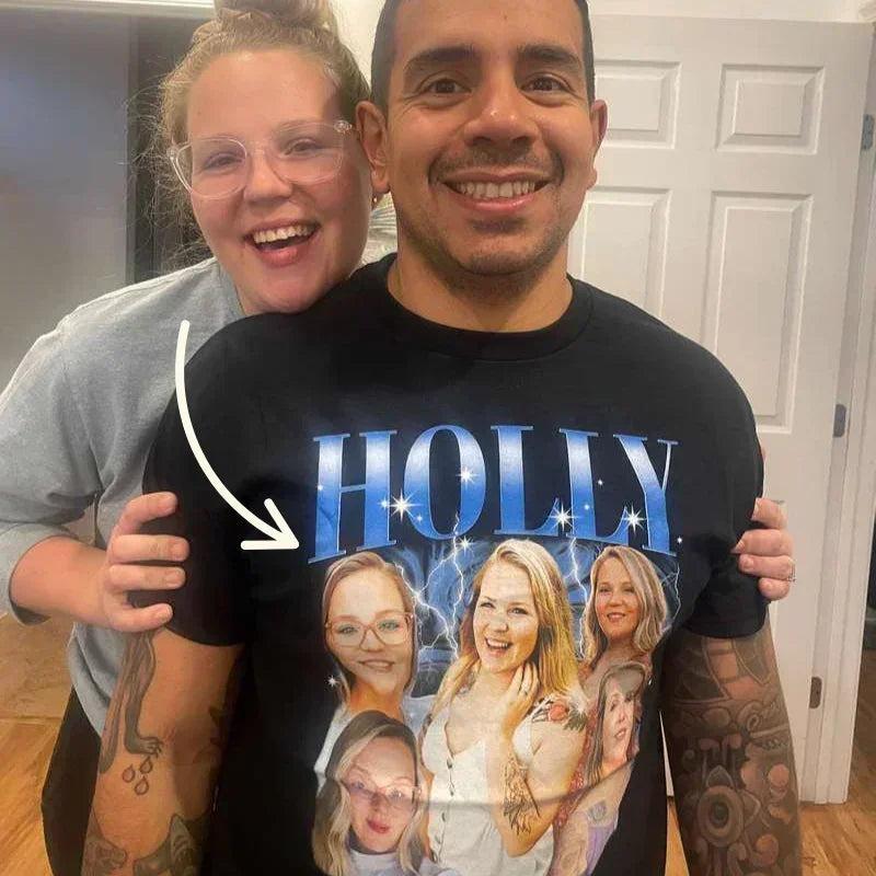 T-shirt photo personnalisé « Best Dad Ever », tee-shirt de collage de photos de bébé personnalisé pour papa, cadeau unique pour la fête des pères