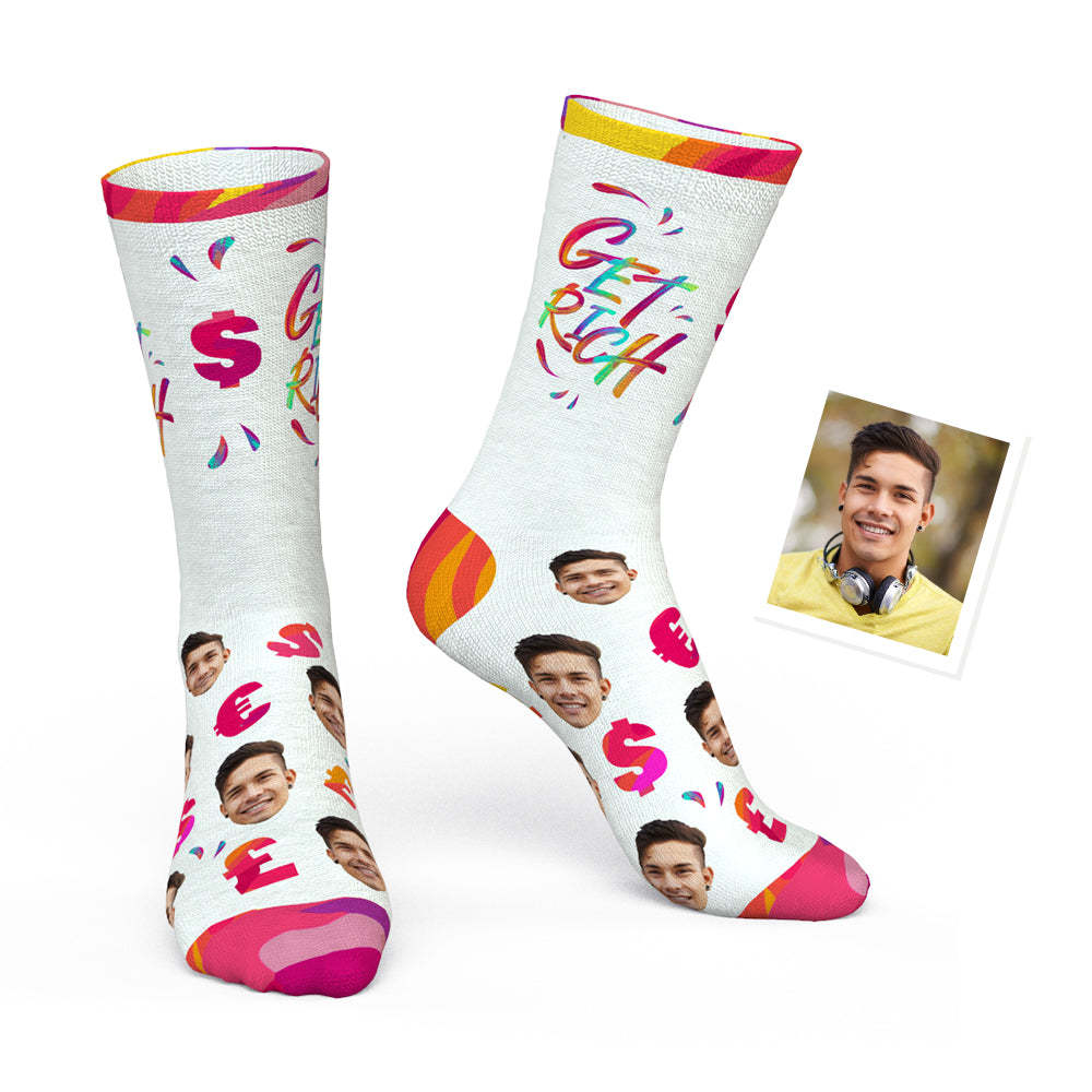 Chaussettes Personnalisées En Langue Des Signes Avec Photo Chaussettes Asl-devenez Riche - MaPhotocaleconFr