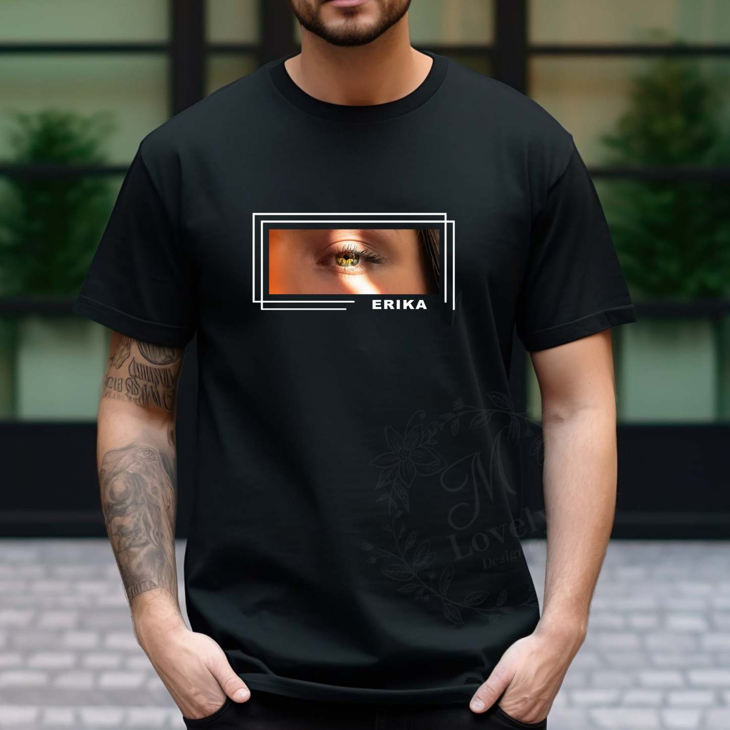 T-shirt Personnalisé Unique Avec Yeux, T-shirt Avec Yeux De L'être Aimé, T-shirt Personnalisé Avec Illustrations D'yeux, Croquis D'art Unique À Partir D'une Photo, Cadeau Pour Votre Amour - MaPhotocaleconFr