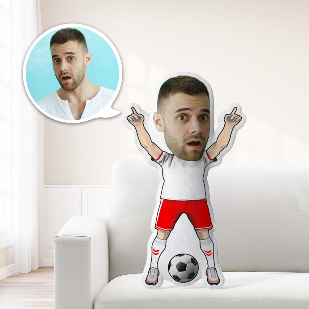 Coussin Photo, Coussin Visage Personnalisé, Coussin Minime Sur Le Thème Du Football, Poupée Minime, Cadeaux De Sport - MaPhotocaleconFr