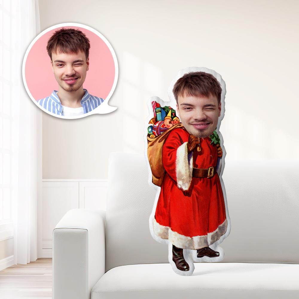 Coussin Minime Personnalisé, Poupée Minime Unique Et Personnalisée, Père Noël Portant Un Sac Cadeau : Offrez À Votre Enfant Le Cadeau Le Plus Précieux. - MaPhotocaleconFr
